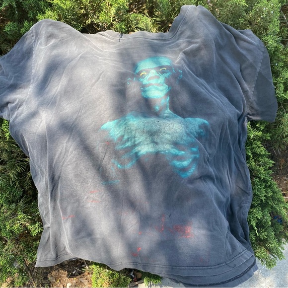 Rare Vintage Wes Benscoter Frankenstein Zombie Goth Art shirt size 4x